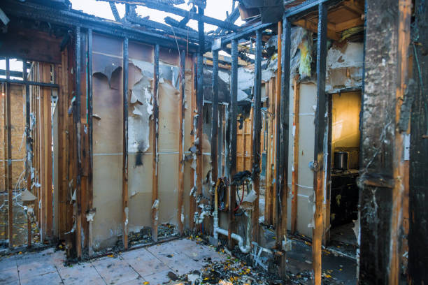 Professional Fire Damage Restoration technician working in Chester Center, CT